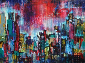 Mixed Media on Canvas, 40x30", 2010, SOLD