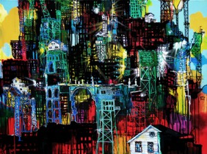 Mixed Media on Canvas, 40x30", 2010, SOLD