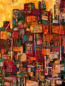 Collage on Canvas, 40x30, 2013, SOLD