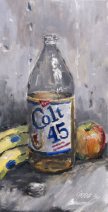 Colt 45, oil on canvas, 30x15", 2020 SOLD