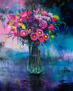 Neon Bouquet, oil on canvas, 60x48", 2020