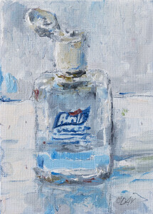 Purell, oil on canvas, 7x5", 2020 SOLD