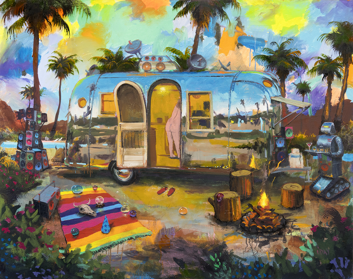 Freak Oasis, oil on canvas, 50x62", 2021